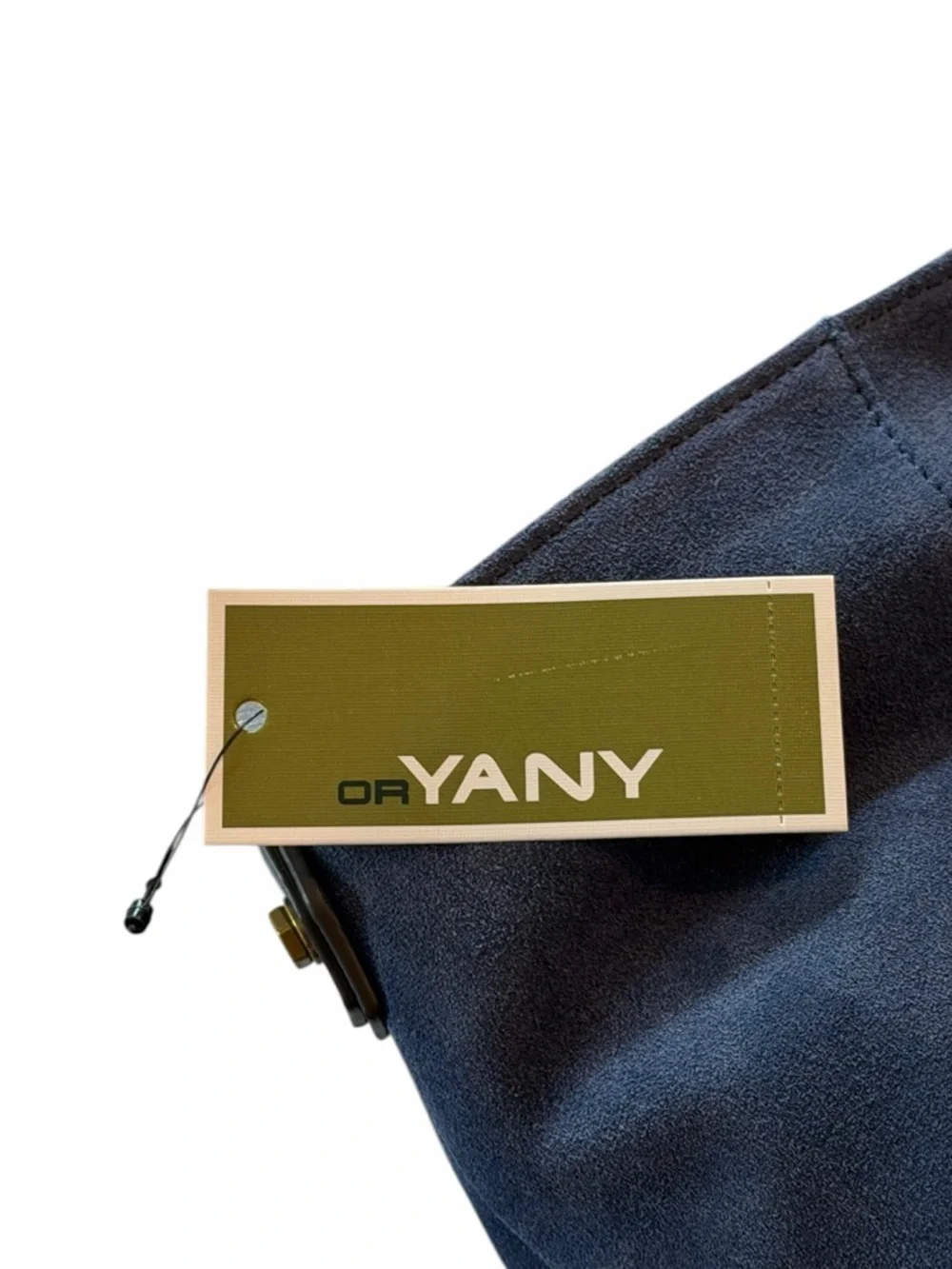 OrYANY Blue Suede Leather Hobo Shoulder Bag NWT Designer Purse Dust Bag